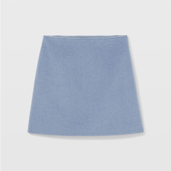 Club Monaco Centie Wool Mini Skirt Blue Size 4 - Picture 3 of 5
